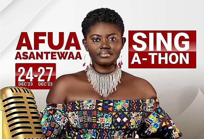 STREAMING LIVE: Afua Asantewaa kicks off attempt to break Guinness World Record Sing-a-thon