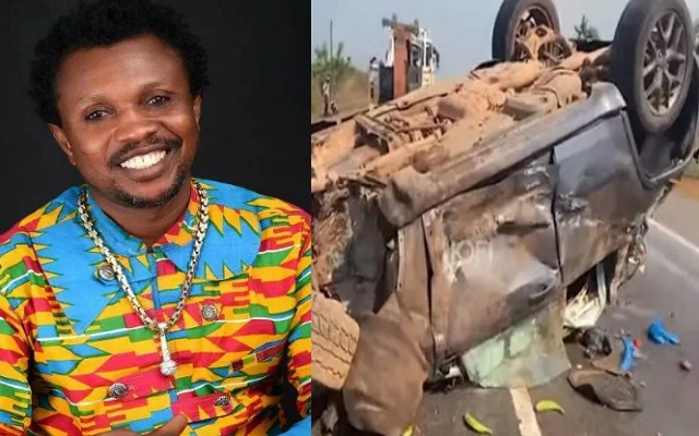 VIDEO: Kaakyire Kwame Appiah escapes ghastly accident