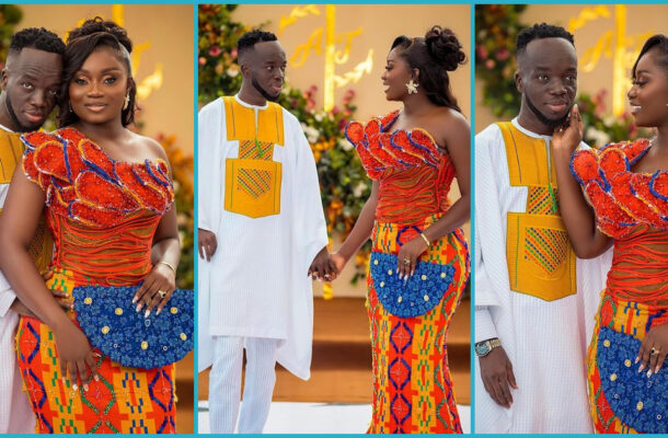 Akwaboah explains why he cleaned his lips after kissing his bride