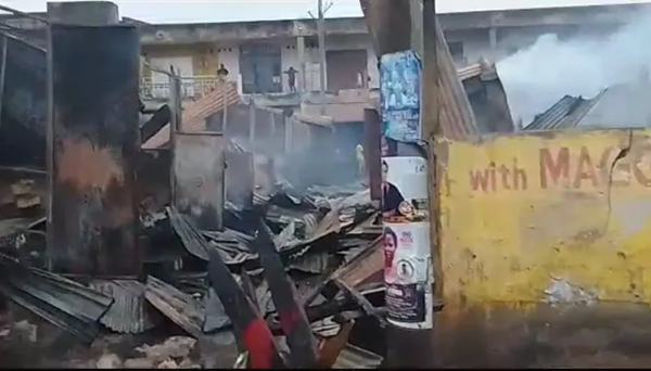 40 shops destroyed in fire outbreak at Kwadaso Market