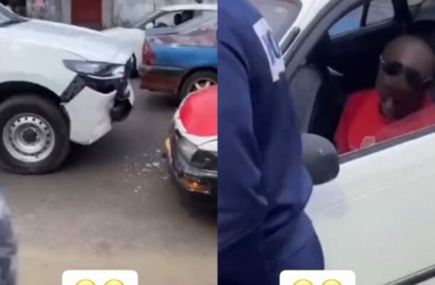 VIDEO: Taxi driver fakes death after ramming into SUV