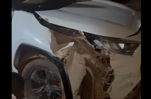 VIDEO: Fancy Gadam involved in accident