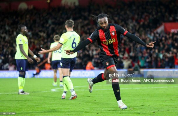 Antoine Semenyo shines in Bournemouth’s victory over Southampton