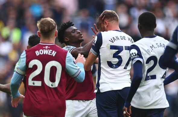 Mohammed Kudus scores, receives red card in Tottenham Hotspur’s massacring of West Ham United