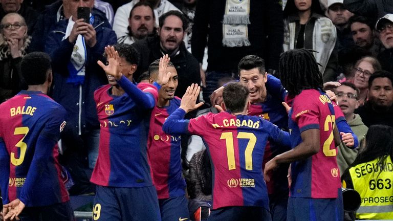 El Classico: Robert lewandowski scores twice as Barcelona thrash Real Madrid 4-0