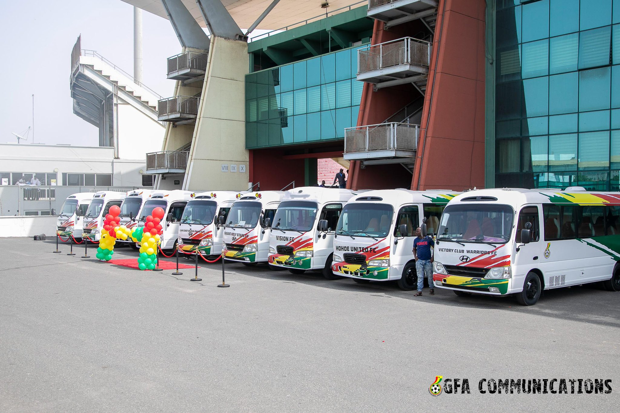 Ghana Football Association hands nine second-hand buses to clubs