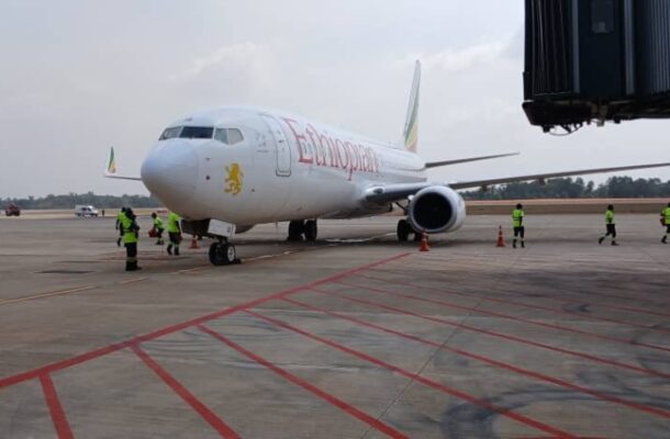 PHOTOS: First direct flight from London touches down at Kumasi Airport