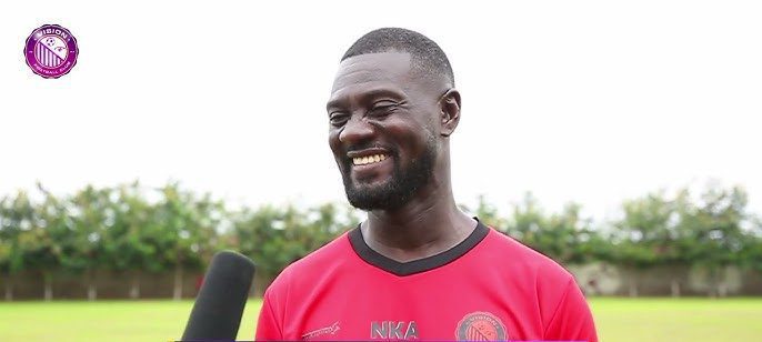 Vision FC Coach Nana Agyemang congratulates Kotoko on their victory over them