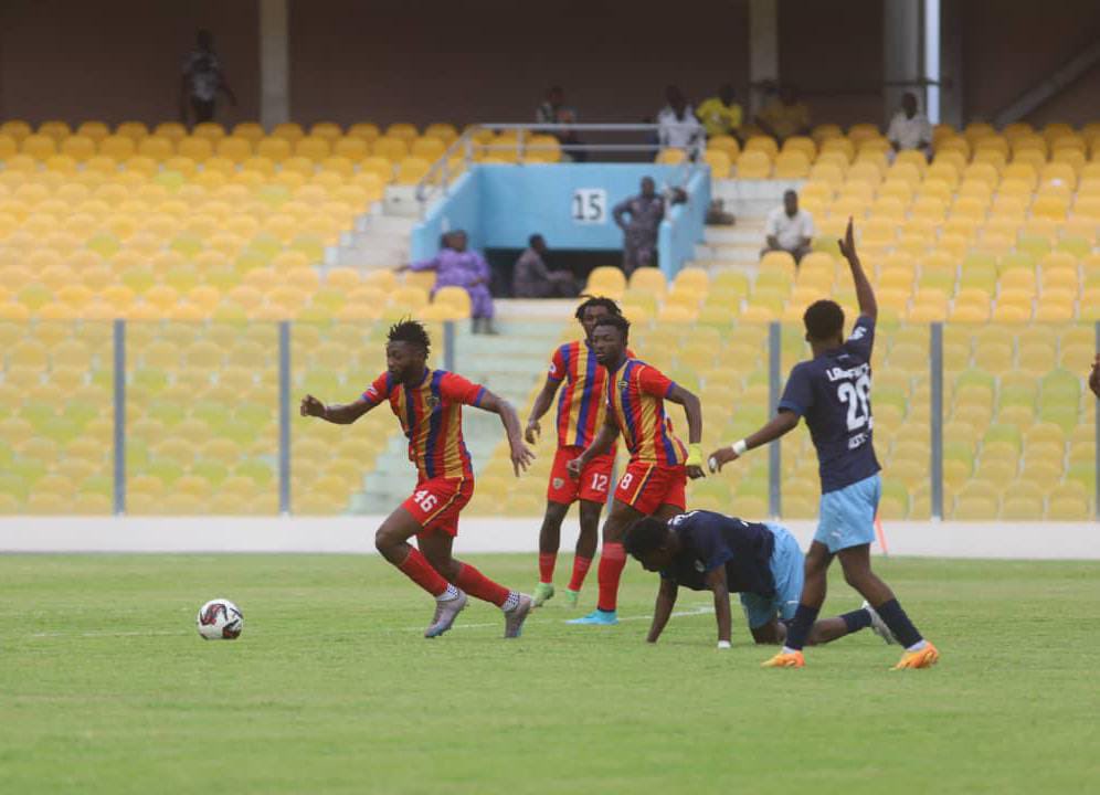 Hearts of Oak beat Accra Lions to 3-1 put them under relegation pressure