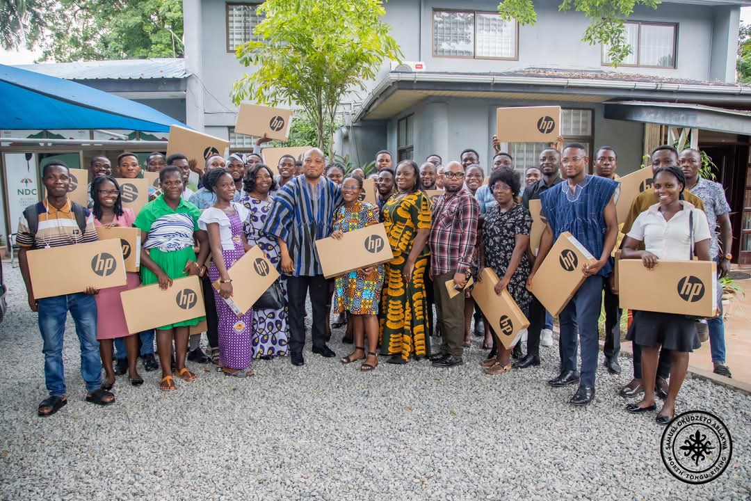 Newly trained Teachers posted to North Tongu gifted laptops by Okudzeto Ablakwa Newly trained Teachers posted to North Tongu gifted laptops by Okudzeto Ablakwa