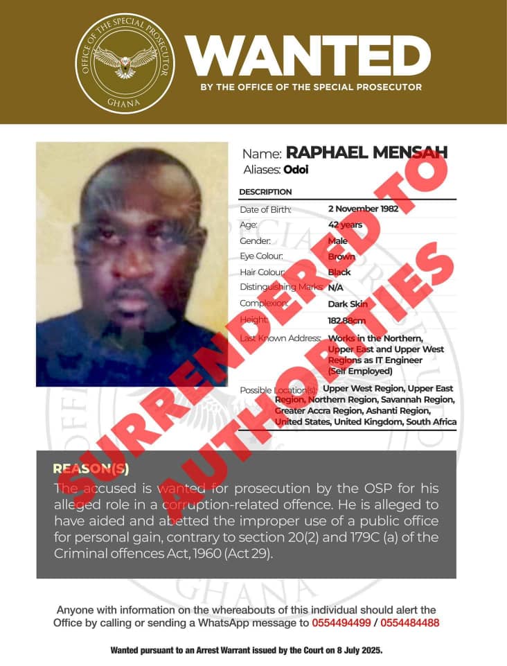 Fugitive corruption suspect surrenders to OSP after international manhunt