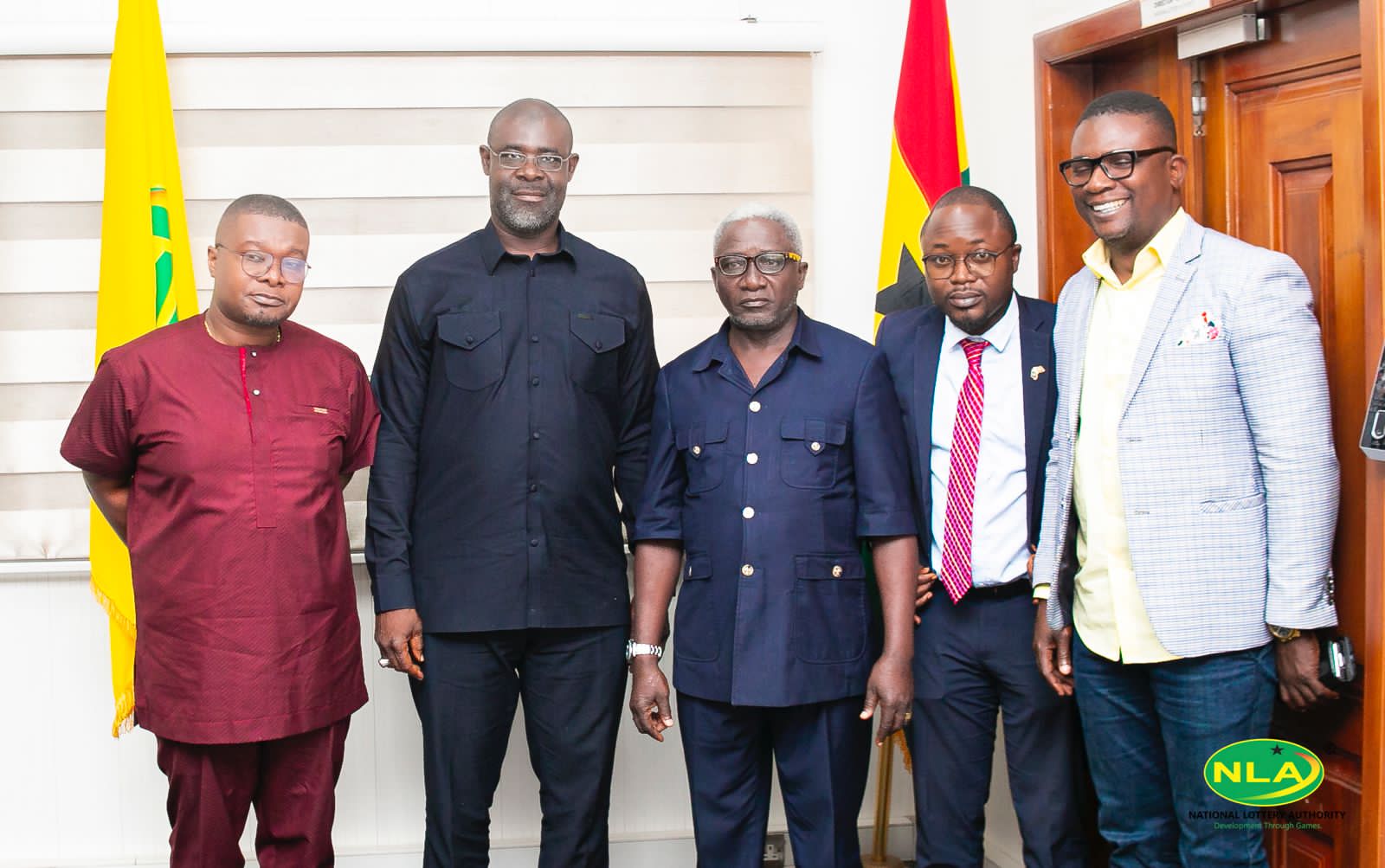 Director-General of the Liberian National Lottery Authority and team pay working visit to NLA Ghana