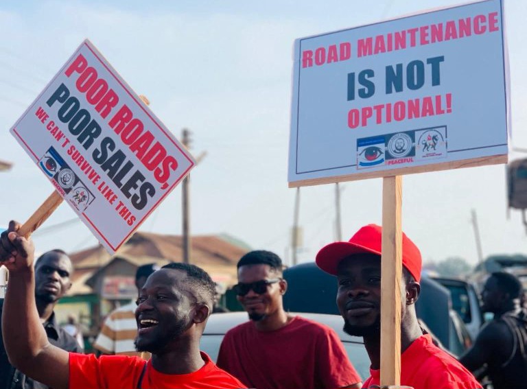 Krobo residents hit streets over deplorable Somanya–Kpong road