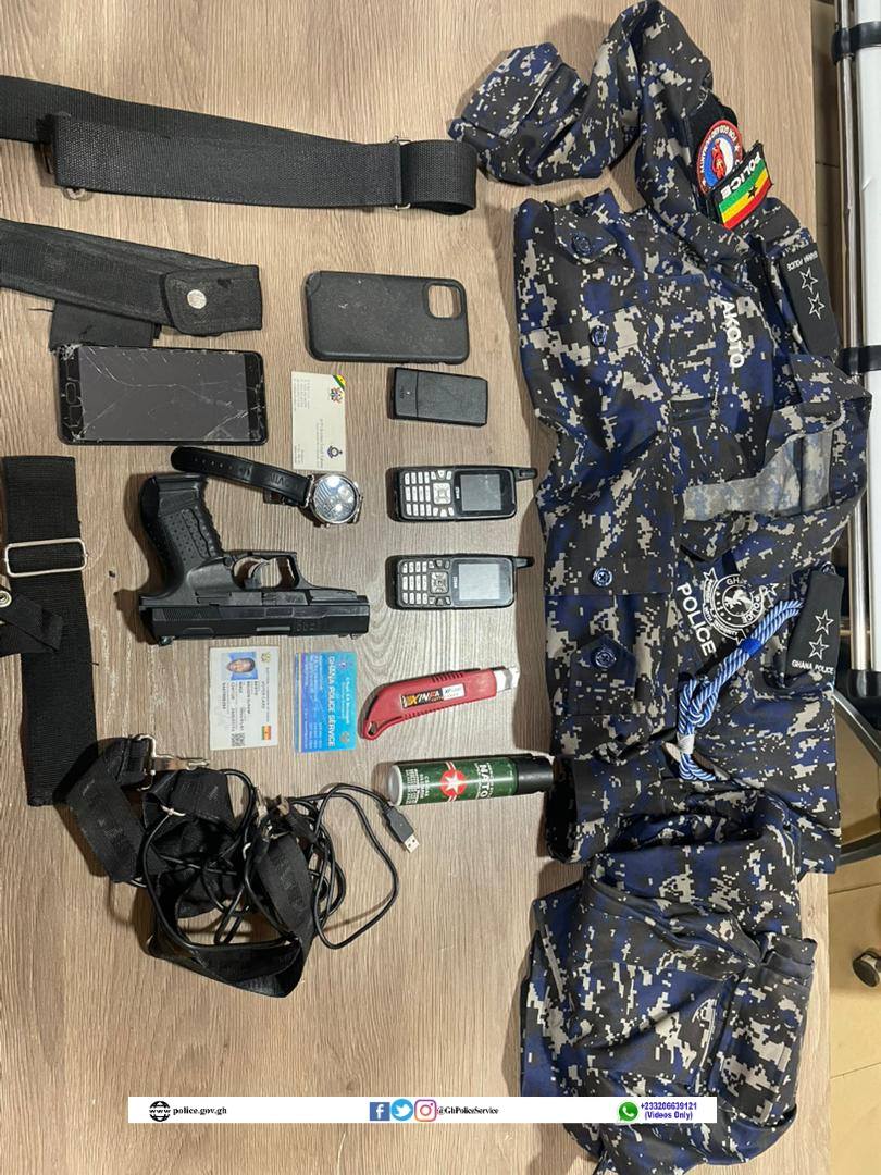 32-year-old imposter arrested by Ghana Police Service for impersonating police officer