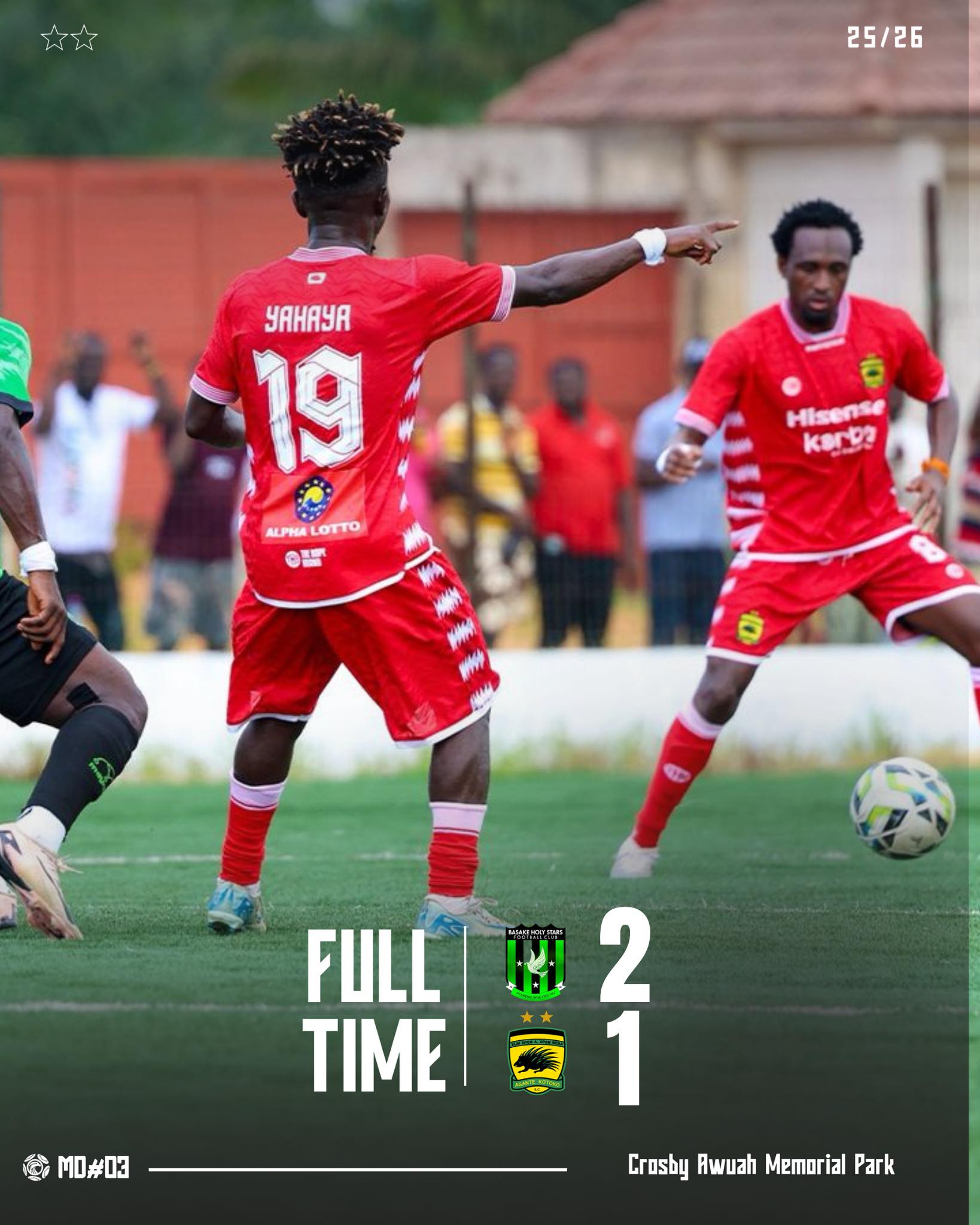 GPL: Basake Holy Stars end Kotoko’s unbeaten run with 2-1 victory in Nzema GPL: Basake Holy Stars end Kotoko’s unbeaten run with 2-1 victory in Nzema