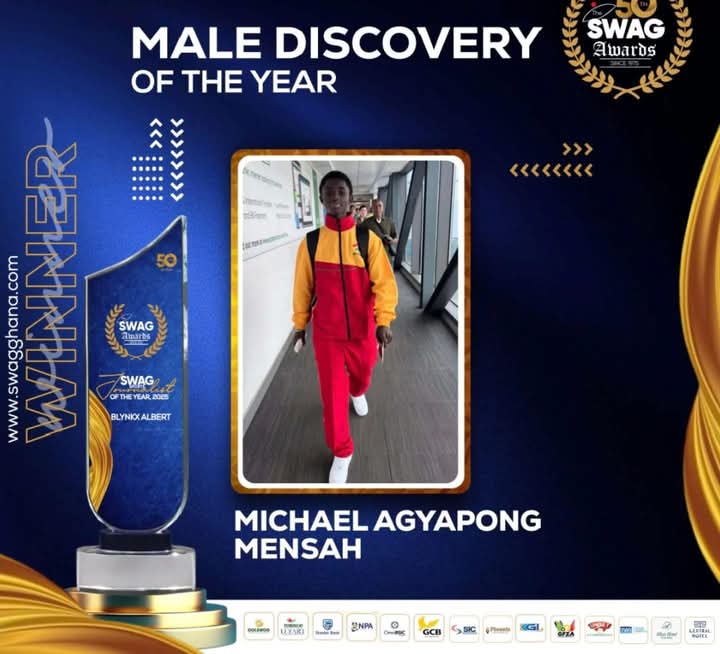 2025 SWAG Awards: Michael Agyapong Mensah emerges as Table Tennis Male Discovery of the Year 2025 SWAG Awards: Michael Agyapong Mensah emerges as Table Tennis Male Discovery of the Year