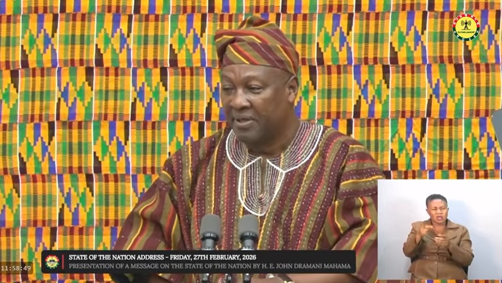 LIVESTREAM: Mahama delivers 2026 State of the Nation Address LIVESTREAM: Mahama delivers 2026 State of the Nation Address