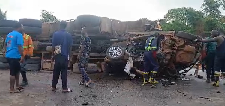 Two dead, others critically injured in Santasi Apire tipper truck crash