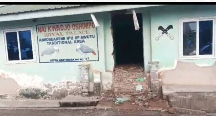 Central Region: Two men arrested for vandalising Awutu Oshimpo’s chief house