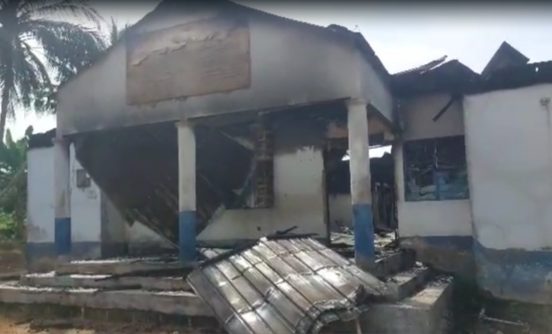 Fire destroys Ajumako Ocheso Police station in Central Region