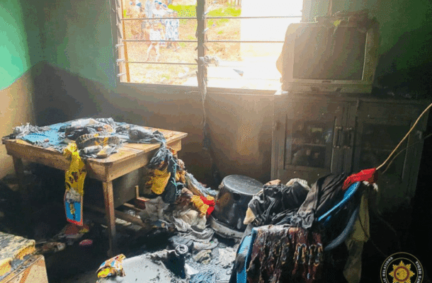 Careless petrol storage sparks house fire at Ekumfi Esikumah [Photos]