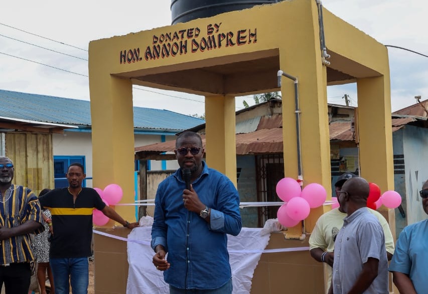 Annoh-Dompreh commissions 5 community water projects to tackle access challenges in Nsawam-Adoagyiri