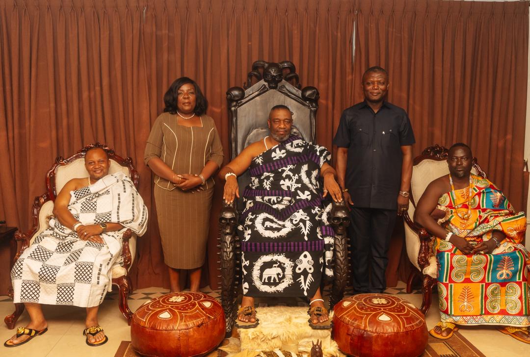 Sports Minister Kofi Adams pays courtesy call on Ga Mantse