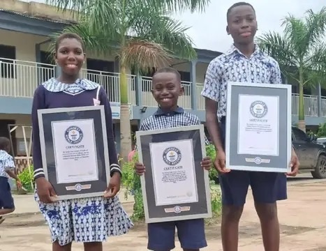 Three Ghanaian kids make Guinness World Records history Three Ghanaian kids make Guinness World Records history