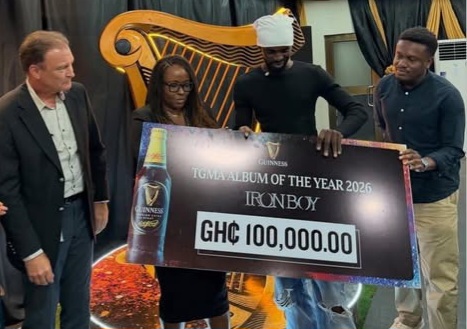 Black Sherif receives GH¢100k Guinness Ghana Prize for TGMA Album of the Year