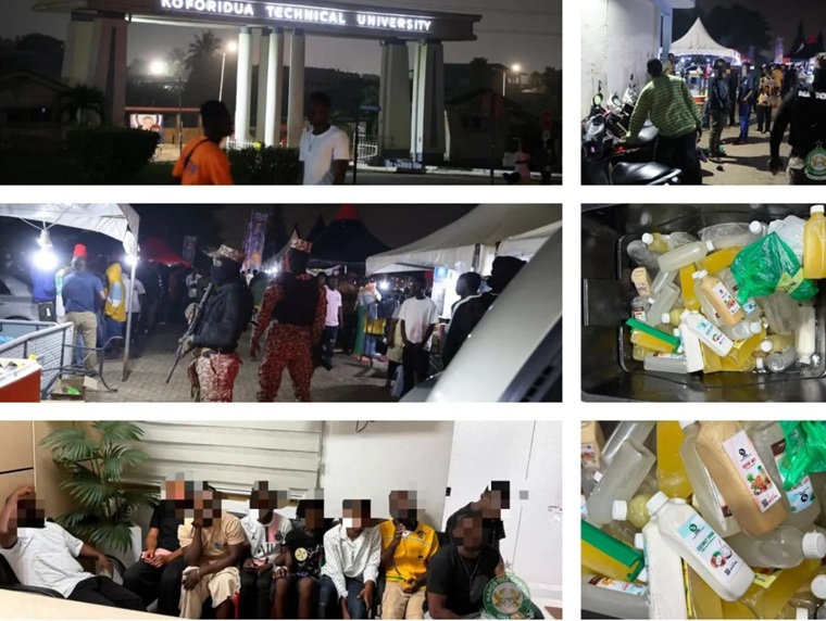 10 Koforidua Technical University students arrested over alleged cannabis-infused drinks 10 Koforidua Technical University students arrested over alleged cannabis-infused drinks