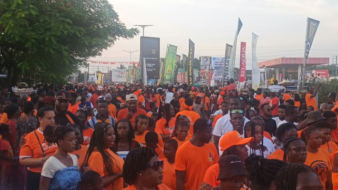 Massive turn out at Cape Coast Orange Friday carnival Massive turn out at Cape Coast Orange Friday carnival