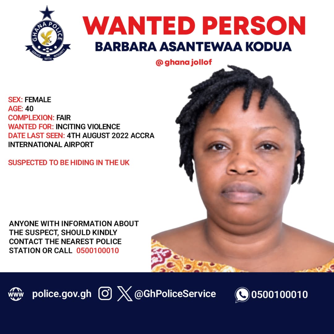 Who is Ghana Jollof? Police conflicting identities of wanted TikToker