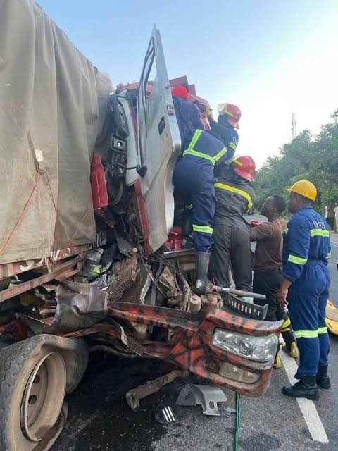 Kumasi: One killed as trailer crashes into vehicles, tricycles at Krofrom